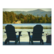View from Adirondack Chairs in the Adirondacks, NY Post Cards