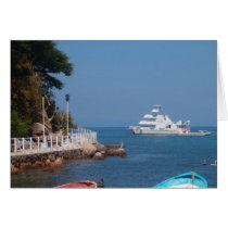 view from island off of Puerto Vallarta card by mrsrnj view from island off of Puerto Vallarta card