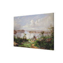 View From Onions Port, Sydney Stretched Canvas Print