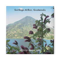 View from Santiago Atitlan, Guatemala Refrigerator Magnets