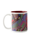 View from Spaceship, Abstract Art Mug by RLMdesignes View from Spaceship, Abstract Art Mug