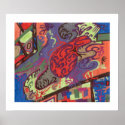 "View from spaceship" Abstract Art posters