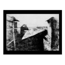 View from the Window at Le Gras, first photograph Postcard