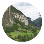 View From Trummelbach Falls, Lauterbrunnen CH Round Sticker
