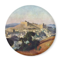 View From Villeneuve-Les-Avignon The Fort Saint-An Magnets