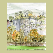 "View from Willersley Castle" Derbyshire, England posters