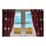View from window onto farmland posters