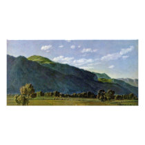 View Into The Valley Of Kreuth By Kobell Wilhelm Photo Card Template
