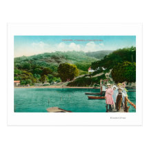 View of a Family on Lake DockInverness, CA Postcards