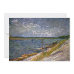 View of a River with Rowing Boats by van Gogh Personalized Invites