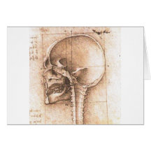 View of a Skull by Leonardo Da Vinci c. 1489 Cards