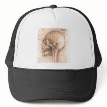 View of a Skull by Leonardo Da Vinci c. 1489 Trucker Hats