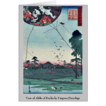 View of Akiba of Enshu by Utagawa,Hiroshige Greeting Card