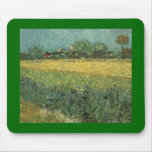 View of Arles with Irises Mouse Pad