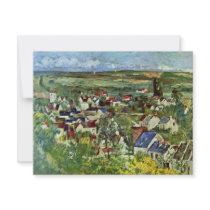 View Of Auvers By Paul Cézanne (Best Quality) Personalized Invitation