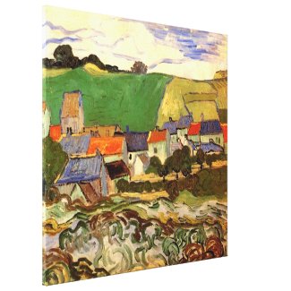 View of Auvers Vincent van Gogh. Stretched Canvas Print