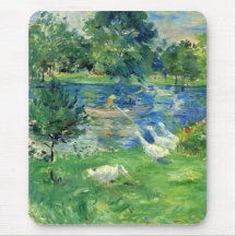 View of Bois de Boulogne by Berthe Morisot Mousepad