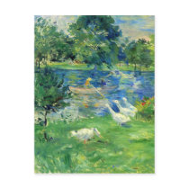 View of Bois de Boulogne by Berthe Morisot Postcards