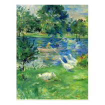 View of Bois de Boulogne by Berthe Morisot postcards