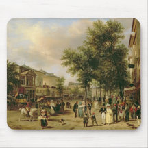 View of Boulevard Montmartre, Paris, 1830 Mousepad