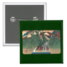 View of Bridge Over Ina River, Nojiri by Hiroshige Button