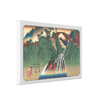 View of Bridge Over Ina River, Nojiri by Hiroshige Gallery Wrap Canvas