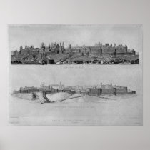 View of Carcassonne from the west side Poster