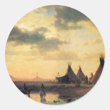 View of Chimney Rock by Albert Bierstadt Sticker