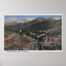 View of Dam During Construction Posters