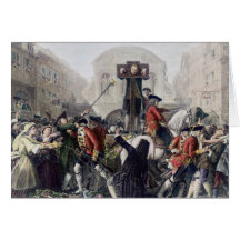 View of Daniel Defoe in the pillory at Temple Bar Cards