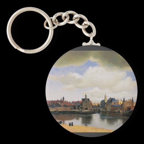 View of Delft by Johannes Vermeer Key Chain