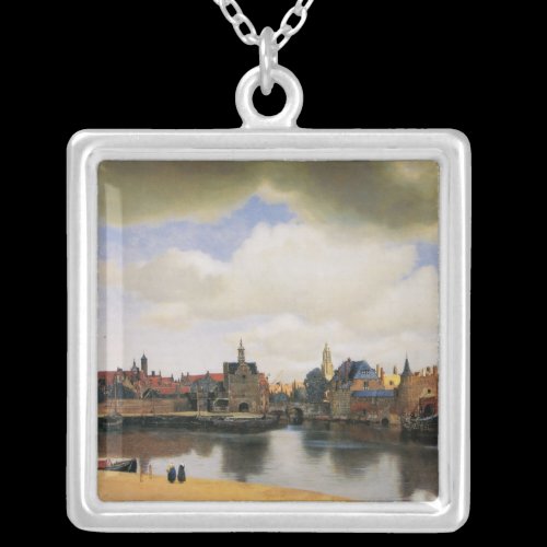 View of Delft by Johannes Vermeer Personalized Necklace