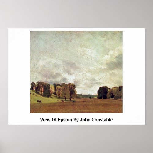 View Of Epsom By John Constable Print