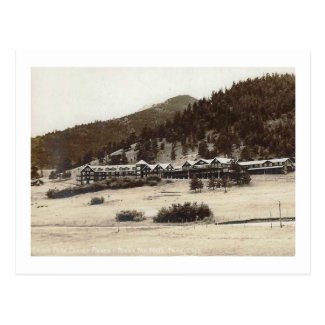 View of Estes Park Chalet Lodge Colorado Vintage Postcard