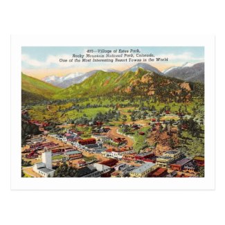 View of Estes Park Colorado Vintage Postcard