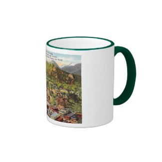 View of Estes Park Colorado Vintage Ringer Coffee Mug
