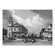 View of Faversham, Kent, 1832 Greeting Cards