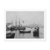 View of Galata in Istanbul from Sirkeci Port Postcards