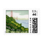 View of Golden Gate Bridge by Elizabeth Kavaler Postage Stamps