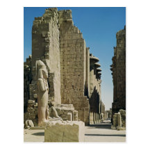 View of Great Court, entrance to the Hypostyle Postcards