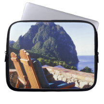 View of Gros Piton from Stonefield Estate Villa Computer Sleeve