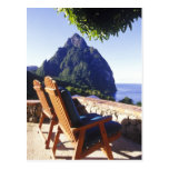 View of Gros Piton from Stonefield Estate Villa Postcard