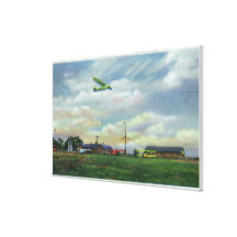 View of Harris Hill Glider Field, Glider in Gallery Wrapped Canvas