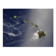 View of Hawaii from Space Post Cards