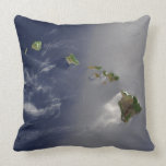 View of Hawaii from Space Throw Pillow