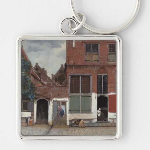 View of houses in Delft The Little Street Keychain