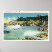 View of Kid's Cave at Squirrel Island Poster