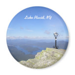 View of Lake Placid NY Round Magnet