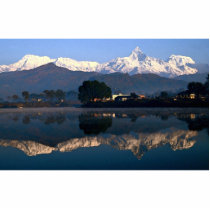 View of Macchapuchhre over Pokhara Lake, Pokhara, Photo Sculptures