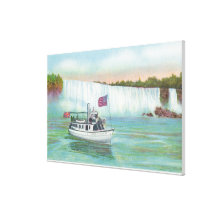 View of Maid of the Mist Boat Stretched Canvas Print